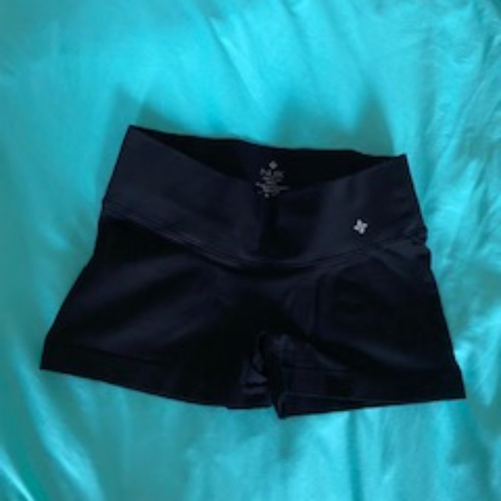 Womens short, black workout shorts